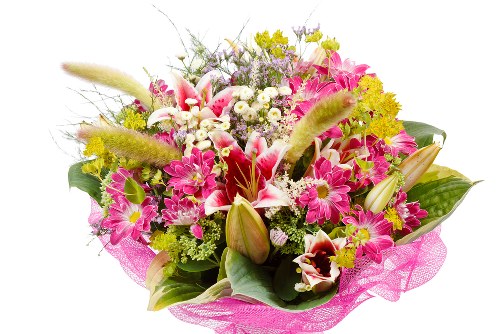 Corporate flower arrangement for an office setting